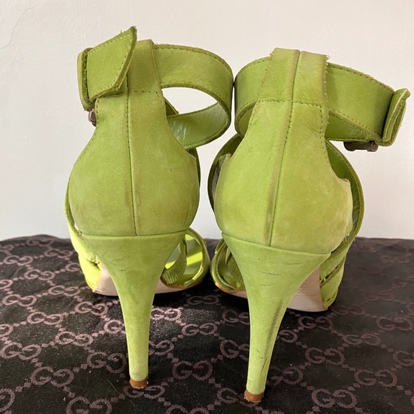 ZARA LIME GREEN STRAPPY HEELS - Picture 4 of 10